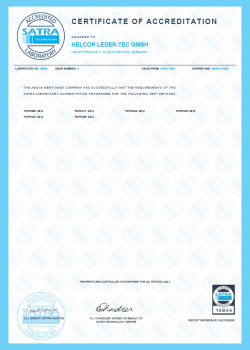 IBL - certificati: SATRA